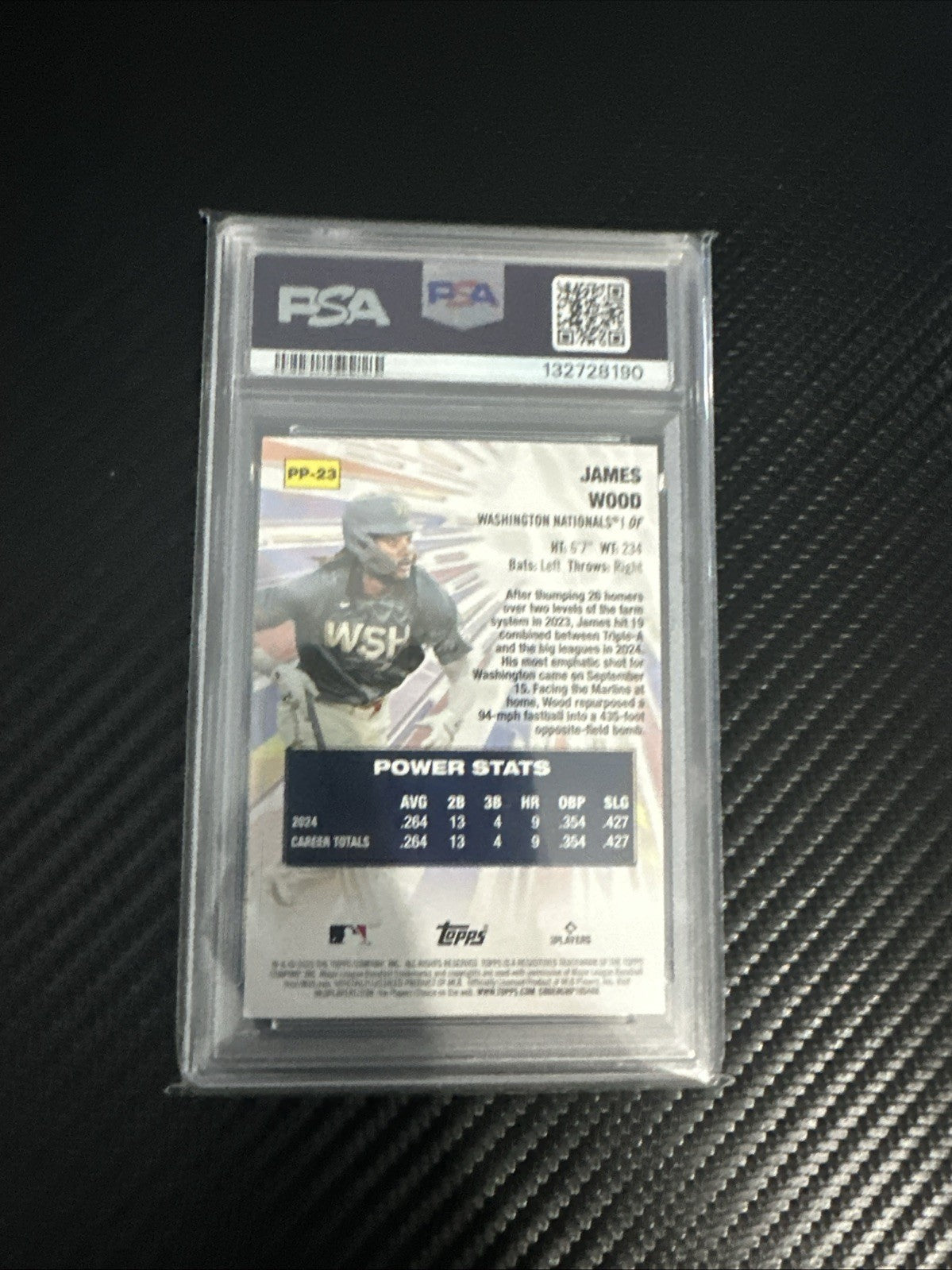 2025 Topps Series 1 - Power Players James Wood #PP-23 (RC) PSA 10