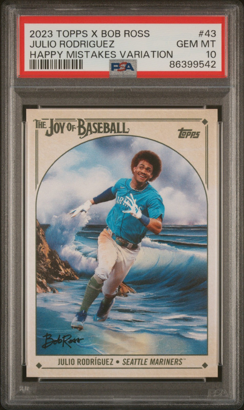 2023 Topps X Bob Ross The Joy of Baseball Hair Variations PSA 10