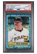 2025 Topps Heritage Chrome Paul Skenes Light Blue Sparkle Refractor #60 PSA 10