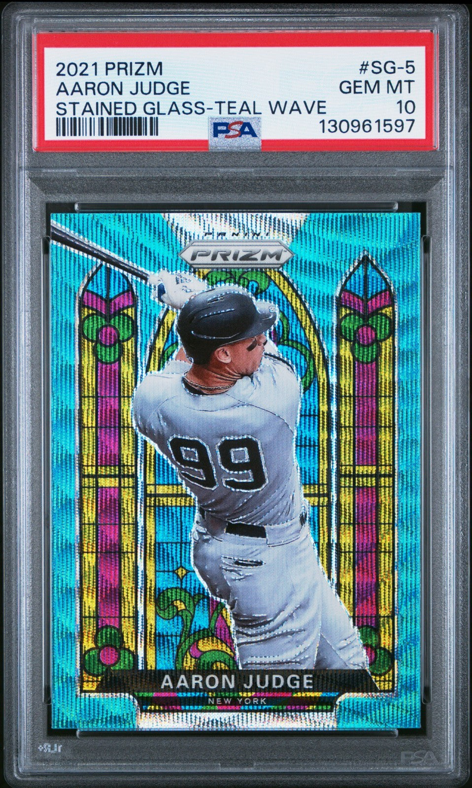 2021 Panini Prizm Stained Glass Aaron Judge #SG-5 PSA 10 LOW POP!