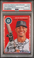 2023 Topps Platinum Anniversary - Julio Rodriguez #345 Cream / Rose Gold PSA 10