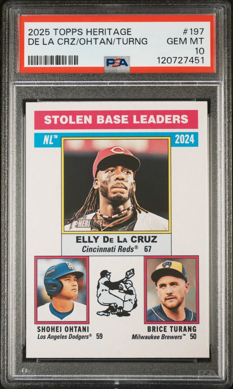 2025 Topps Heritage - Shohei Ohtani, Elly De La Cruz, Brice Turng PSA 10