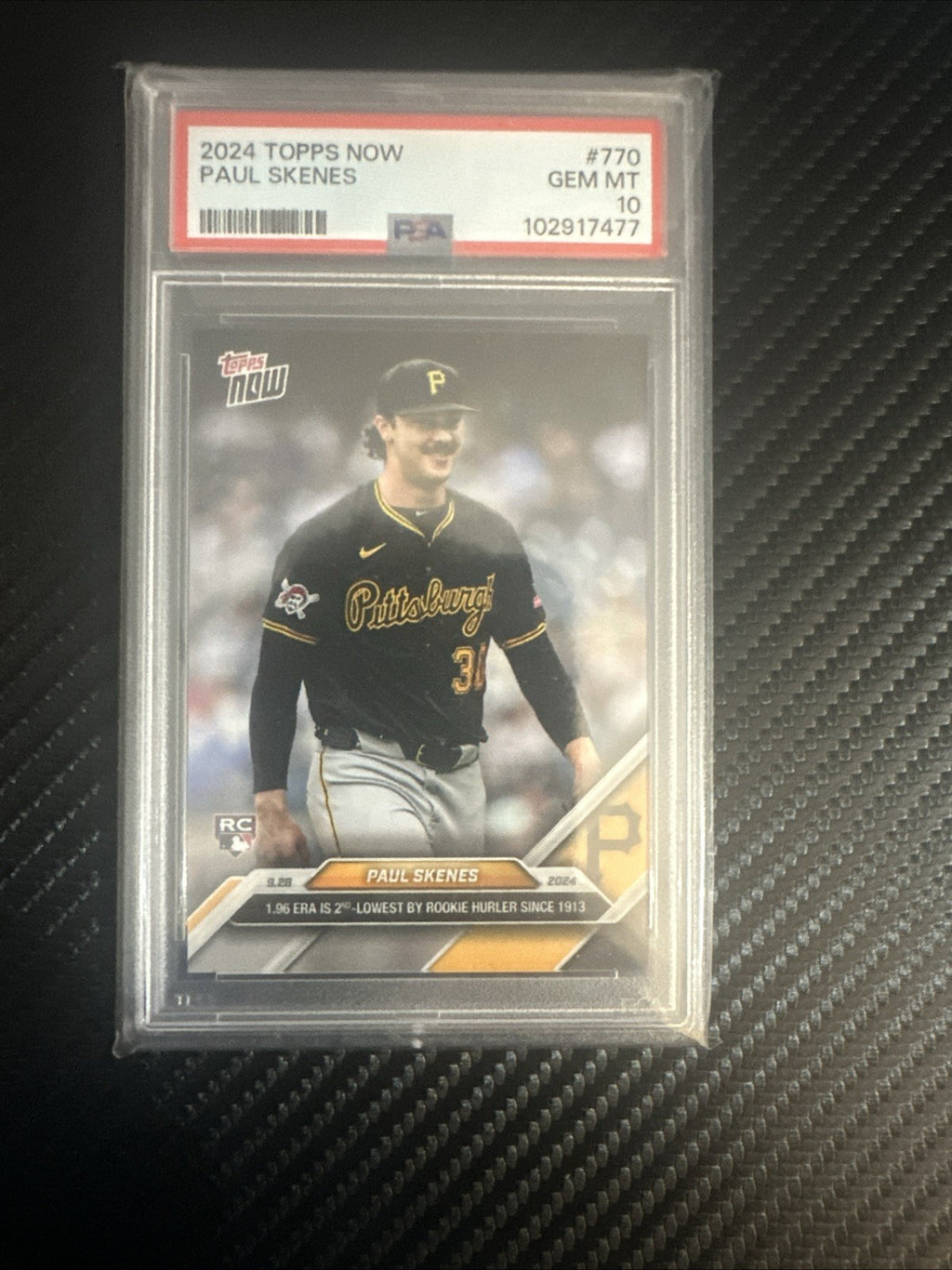 2024 Topps Now - Paul Skenes #770 (RC) PSA 10