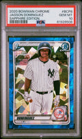 2020 Bowman Chrome Jasson Dominguez Sapphire Edition PSA 10 #BCP8 Yankees 1st