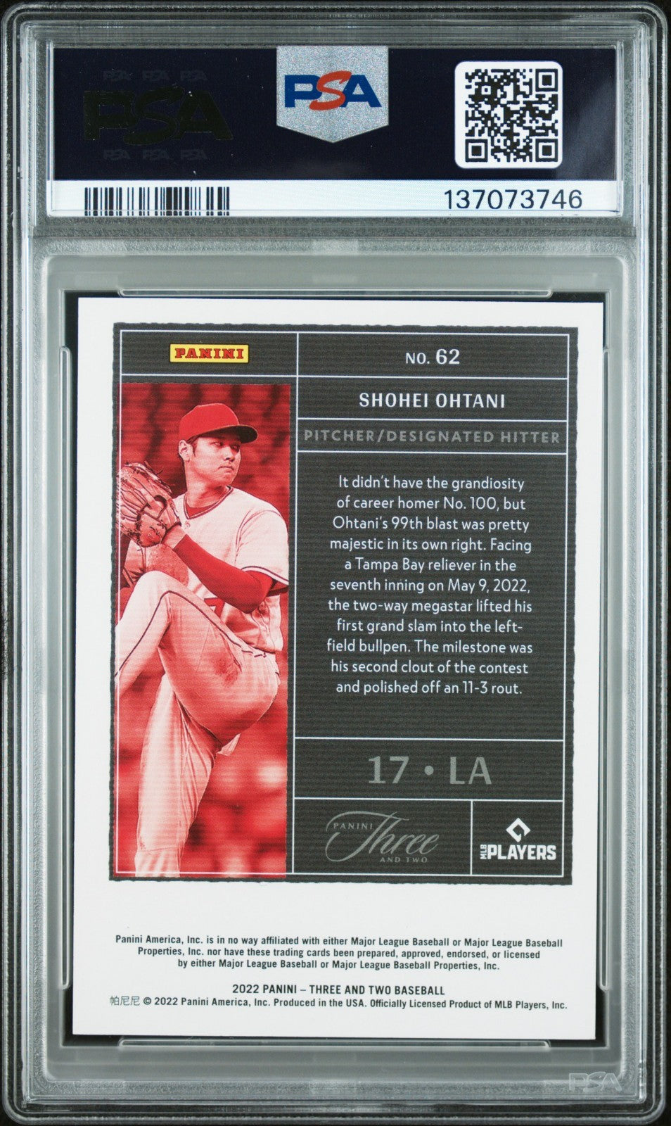 2022 Panini Three and Two - Shohei Ohtani #62 /99 PSA 10 POP 4!