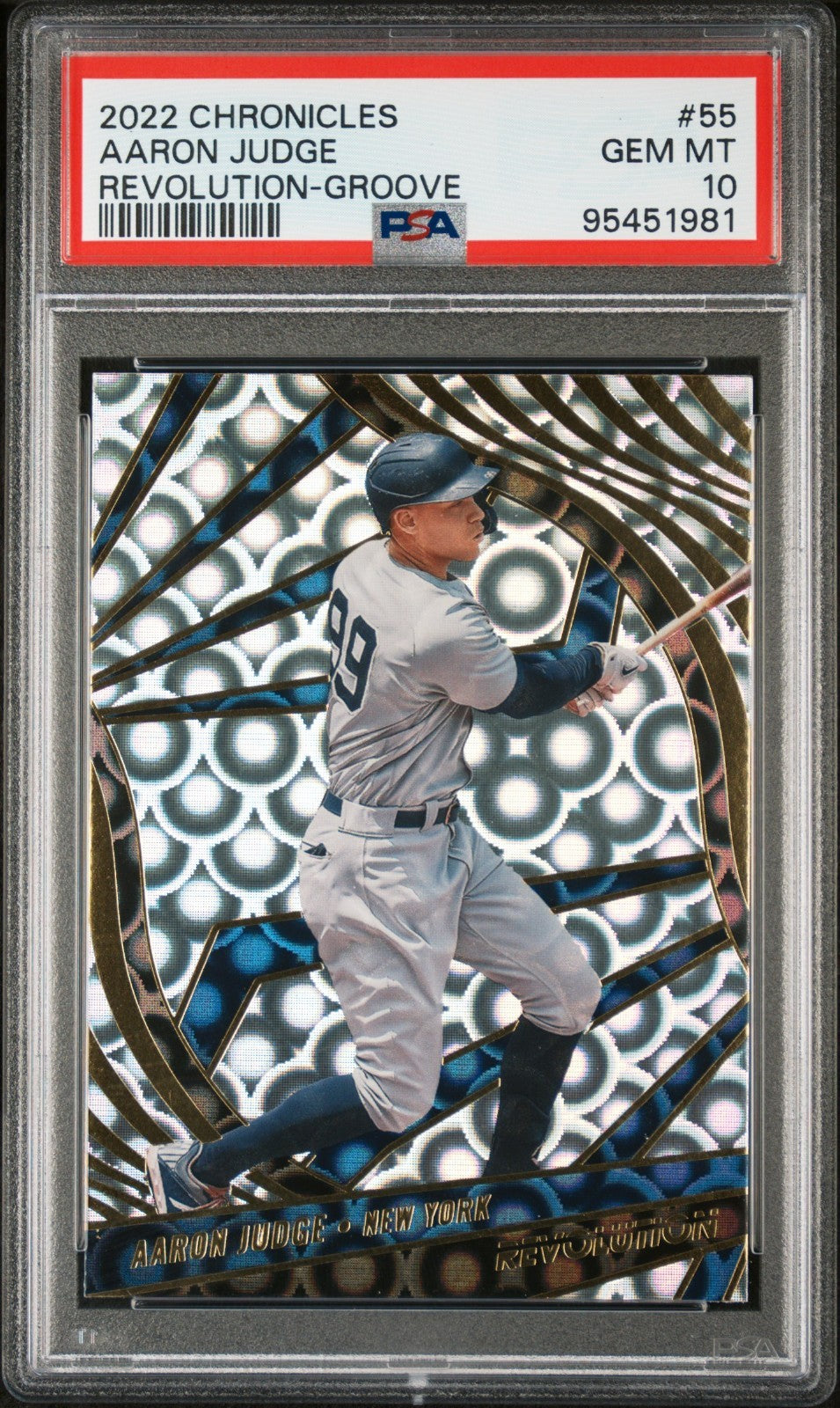 2022 Panini Chronicles - Revolution-Groove Aaron Judge #55 PSA 10 Low POP!