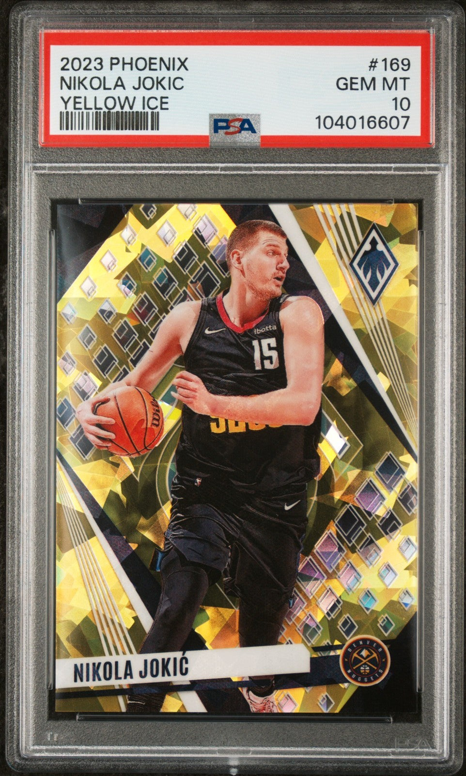 2023 Panini Phoenix Nikola Jokic Yellow Ice #169 /175 POP 2!