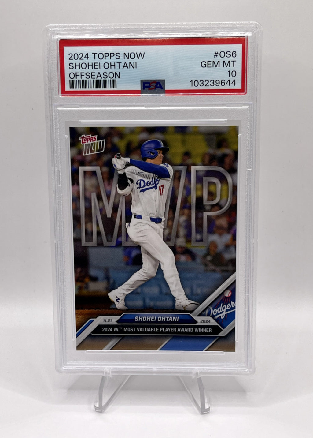 2024 Topps Now Shohei Ohtani Offseason MVP #OS-6 GEM MINT PSA 10 Dodgers