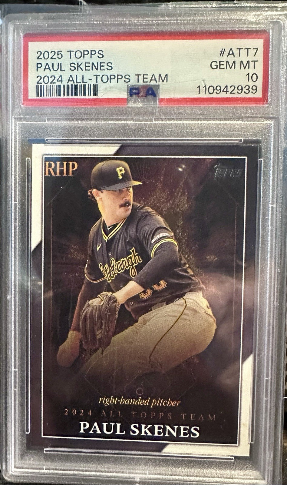 2025 Topps Series 1 - 2024 All-Topps Team Paul Skenes #ATT-7 PSA 10 POP 11
