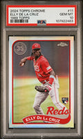 2024 Topps Chrome - 1989 Topps Baseball Elly De La Cruz #89CB-11 (RC) PSA 10