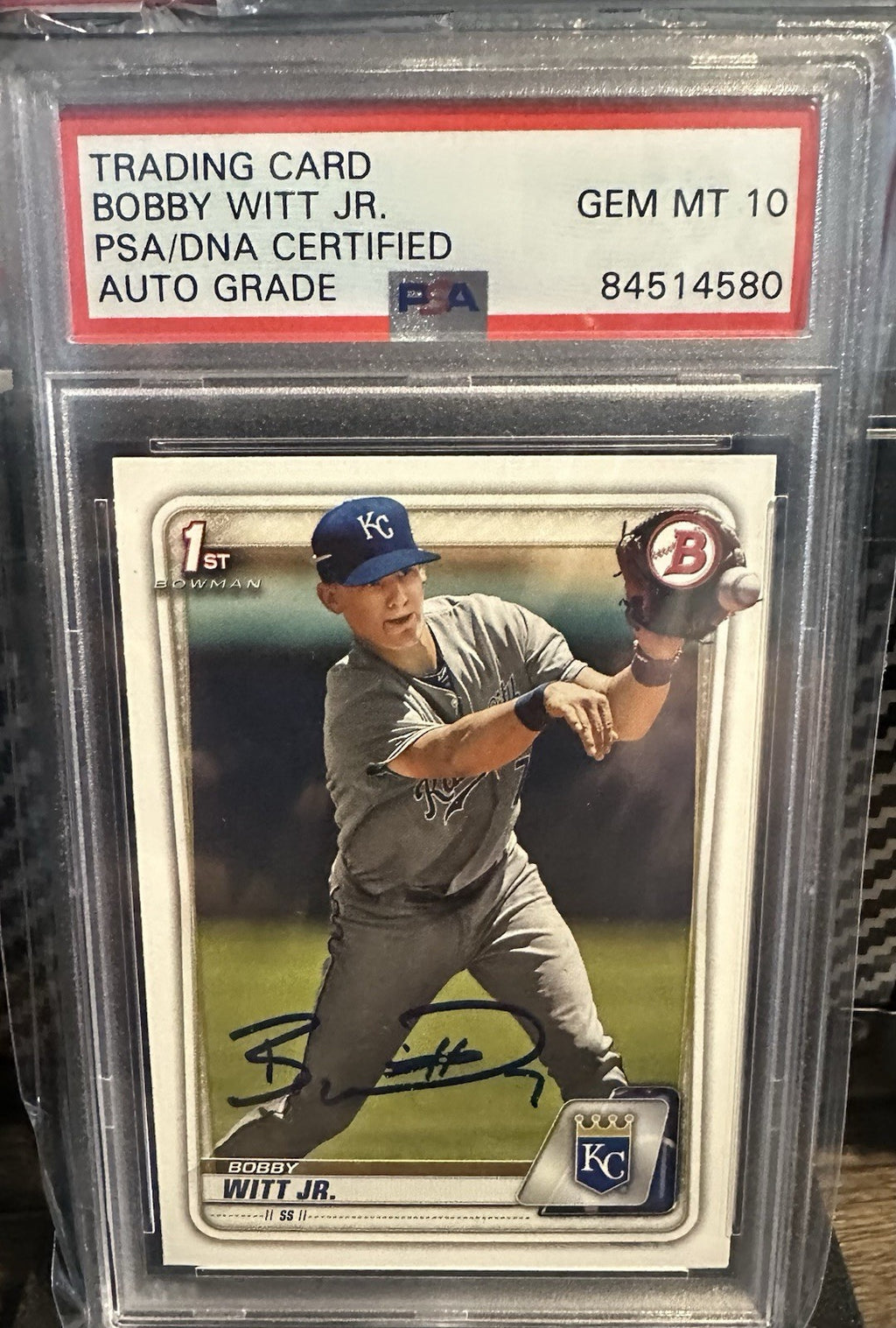 2020 Bowman - Prospects Bobby Witt Jr. #BP-25 (RC) Auto Grade PSA Gem MT 10