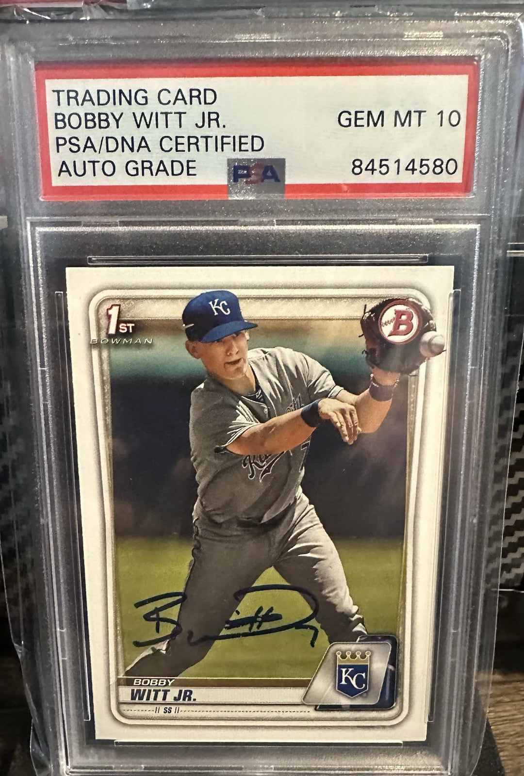 2020 Bowman - Prospects Bobby Witt Jr. #BP-25 (RC) Auto Grade PSA Gem MT 10