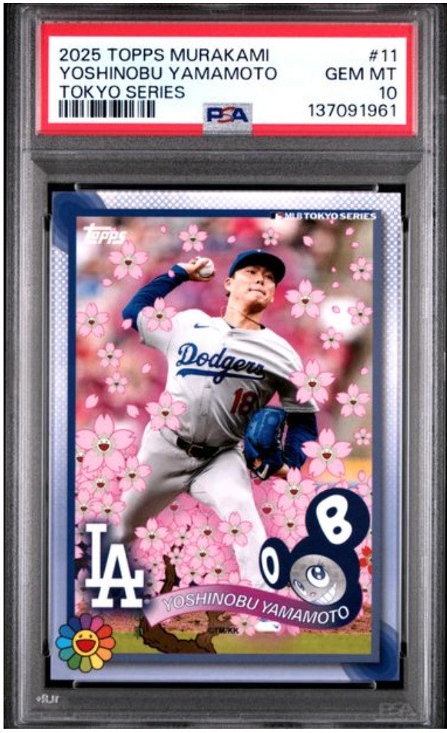 2025 Topps Murakami #11 Yoshinobu Yamamoto Tokyo Series PSA 10