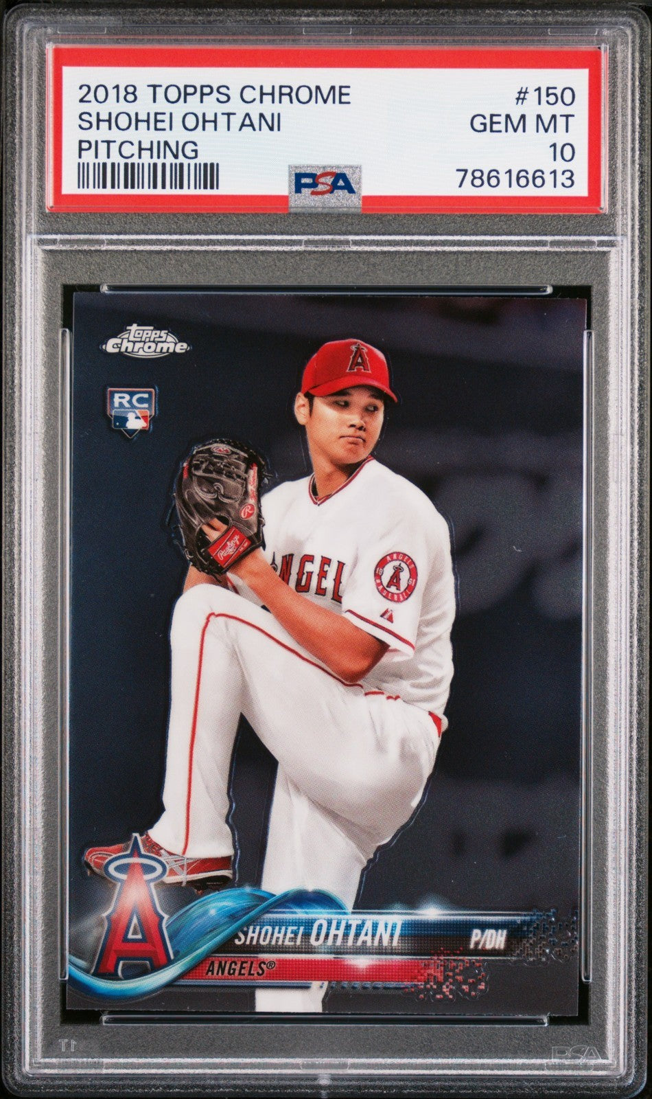 2018 Topps Chrome Shohei Ohtani #150 Pitching PSA 10