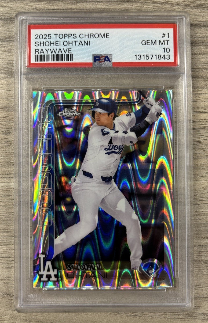 PSA 10 2025 Topps Chrome - Shohei Ohtani #1 RayWave Refractor Dodgers MVP GEM