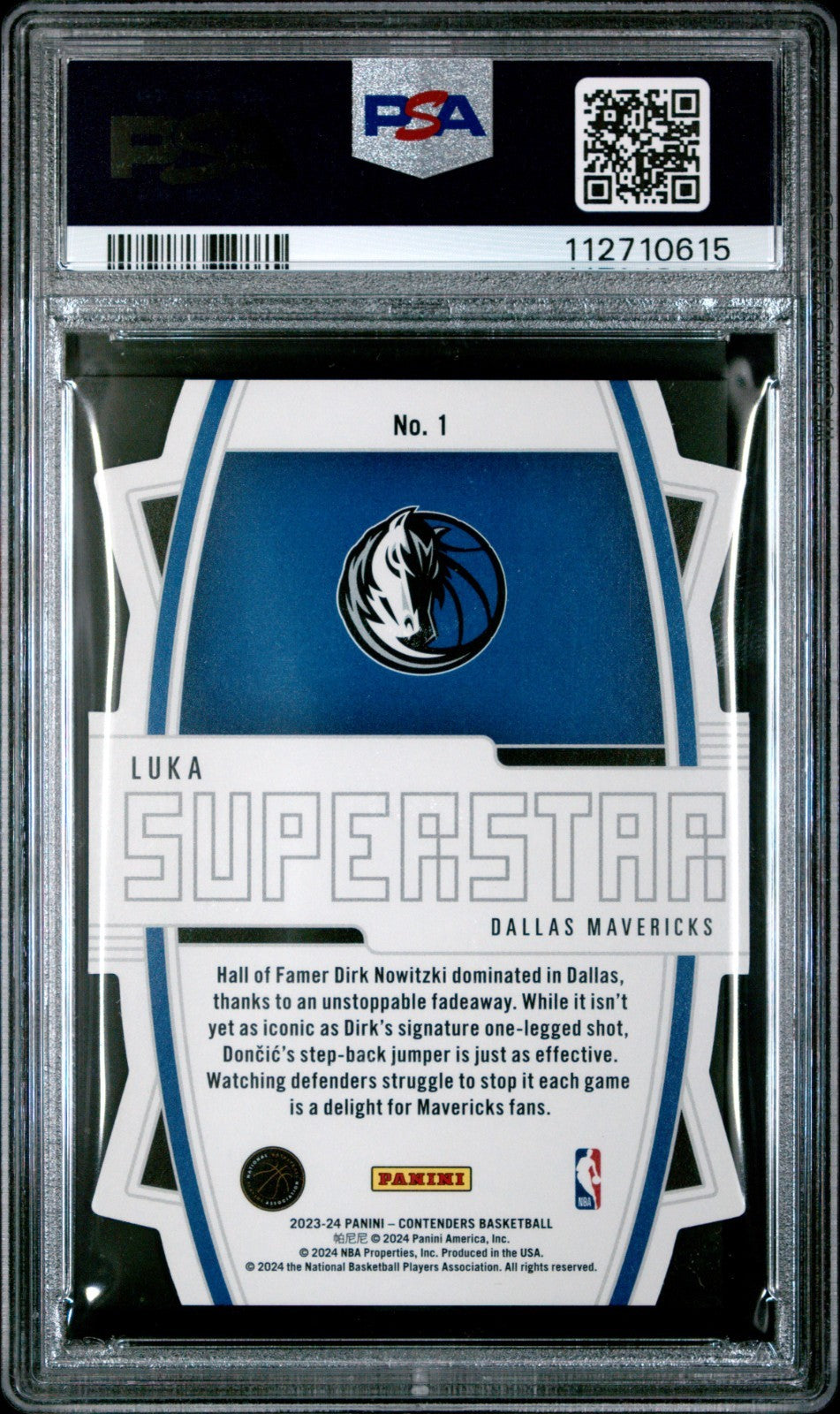 2023-24 Panini Contenders - Superstar Die-Cuts Luka Dončić #1 PSA 10 Low POP