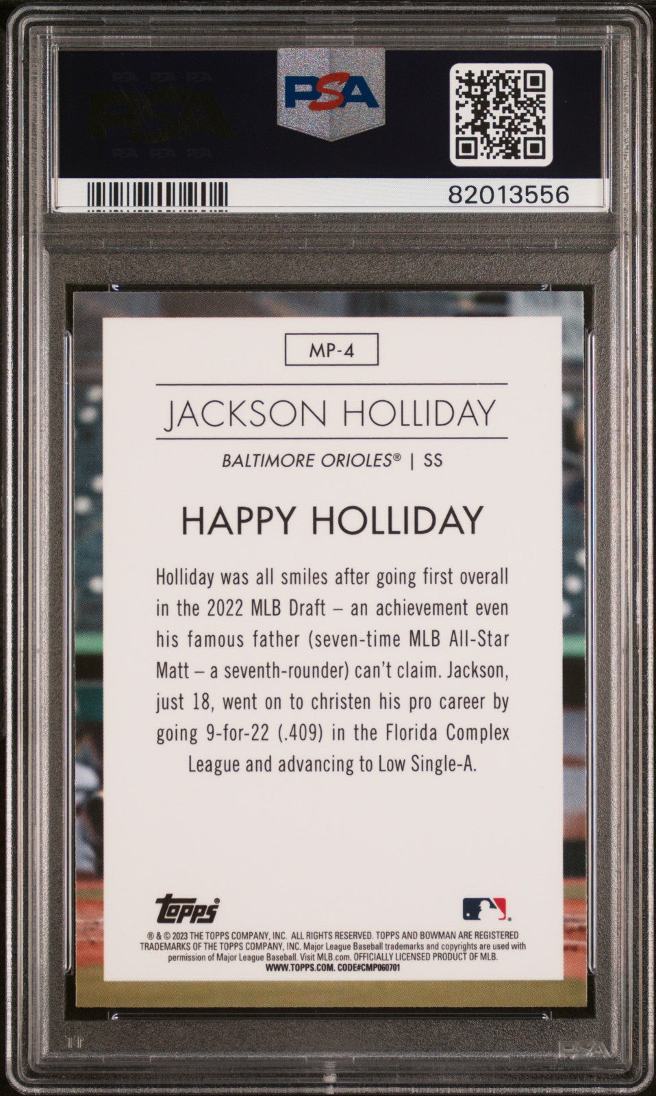 2023 Bowman - Modern Prospects Jackson Holliday #MP-4 (RC) PSA 10