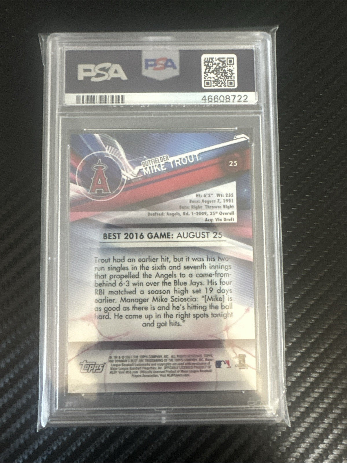 2017 Bowmans Best - Mike Trout #25 PSA 10