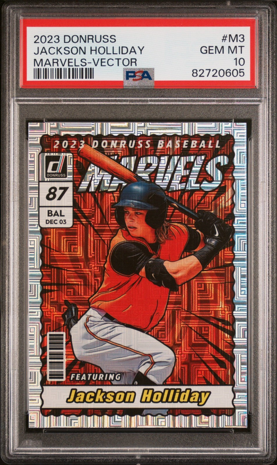2023 Donruss Jackson Holliday #M3 RC Marvels Vector PSA 10 Baltimore Orioles 🔥