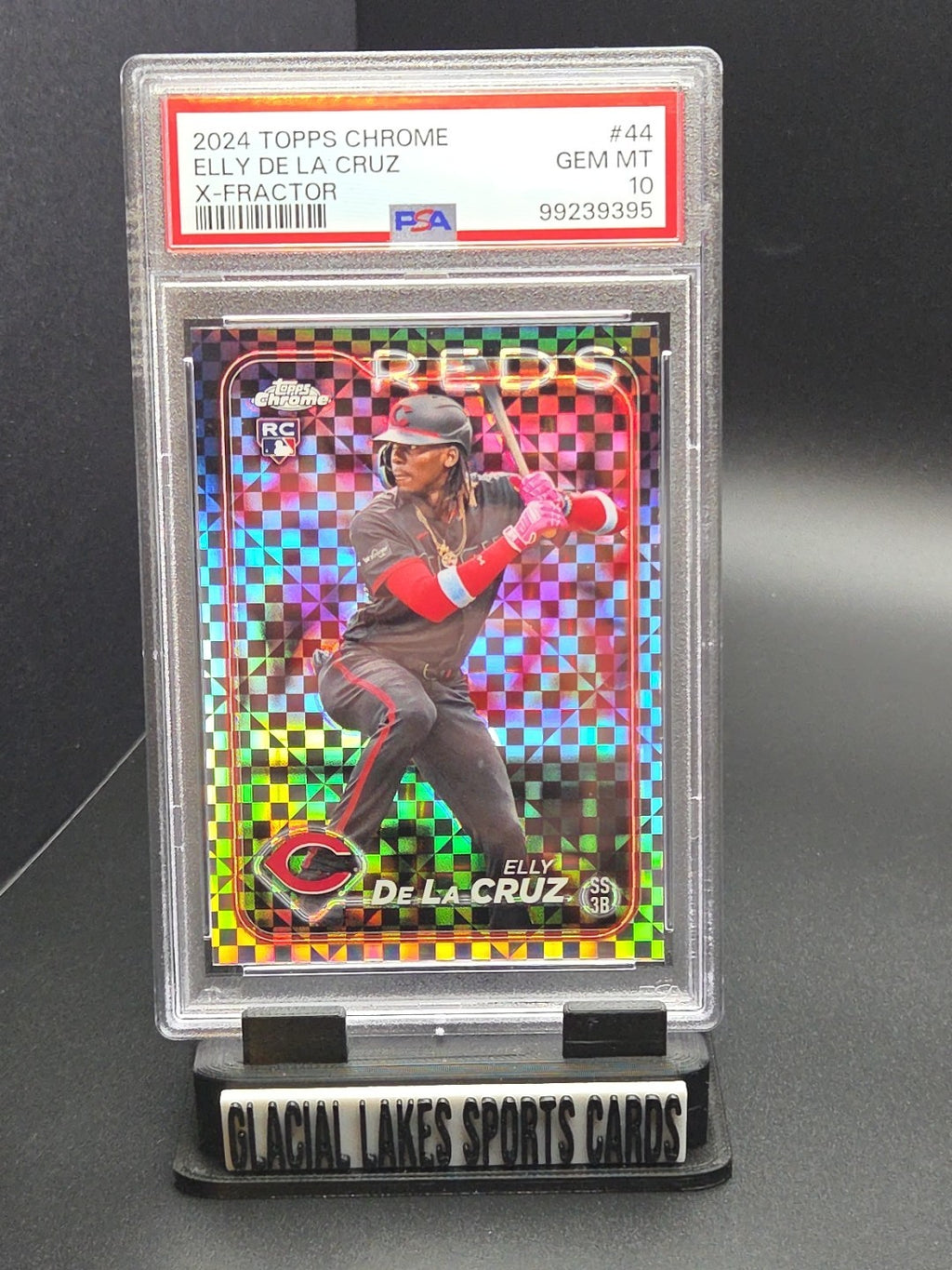 2024 Topps Chrome X-Fractor Rookie Elly De La Cruz PSA 10