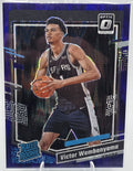 2023 Panini Optic Victor Wembanyama #225 Purple Shock Prizm RC Rated Rookie