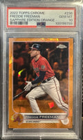 2022 Topps Chrome Sapphire Edition Orange - Freddie Freeman #236 PSA 10 POP 2