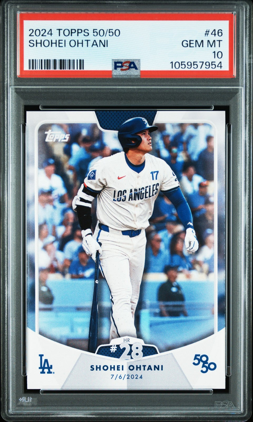 2024 Topps 50/50: Shohei Ohtani - Shohei Ohtani #46 PSA 10