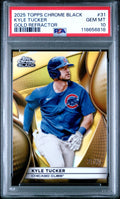 2025 Topps Chrome Black - Kyle Tucker #31 Gold Refractor /50 PSA 10 POP 1