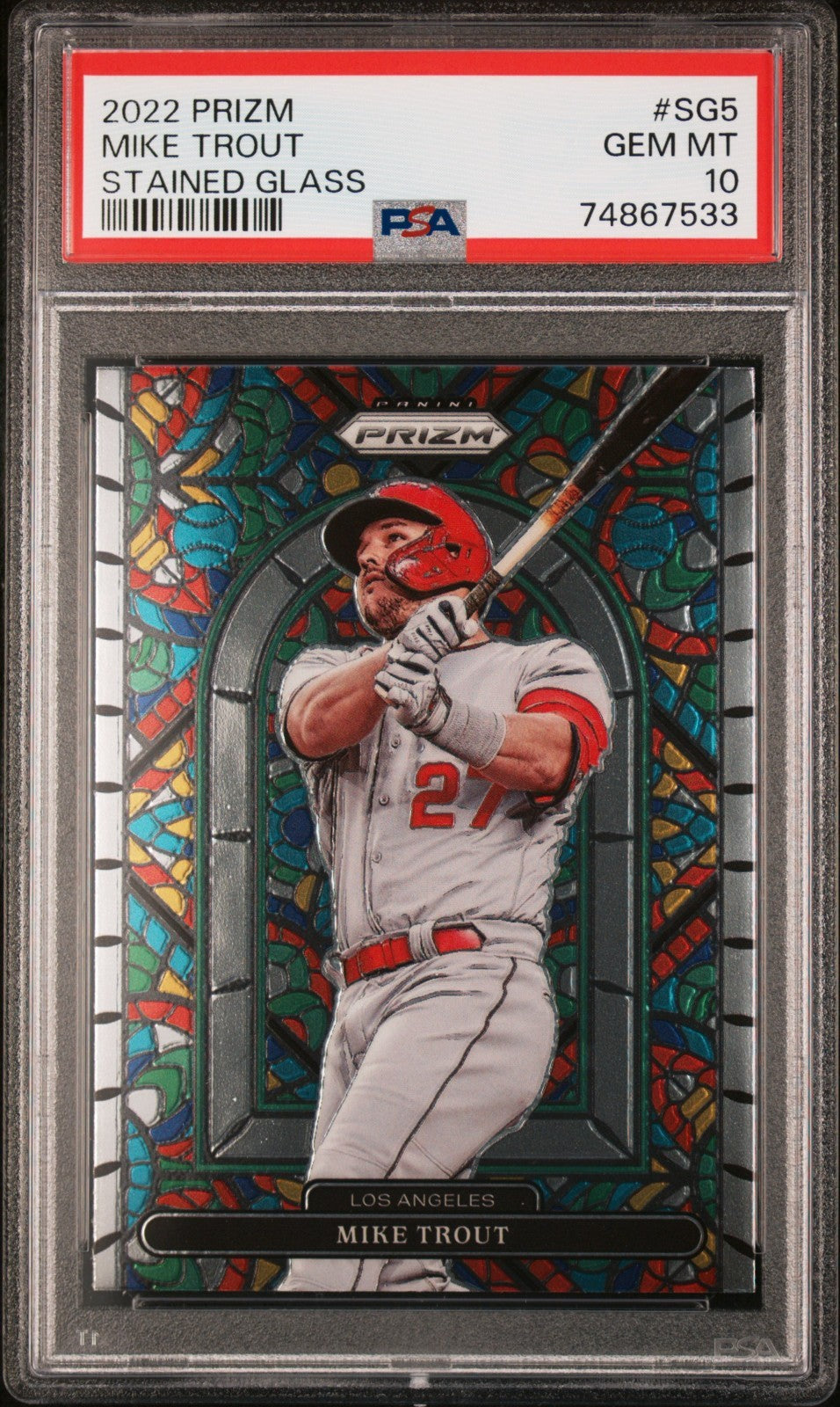 2022 Prizm Mike Trout Stained Glass #SG5 PSA 10 GEM MINT Angels