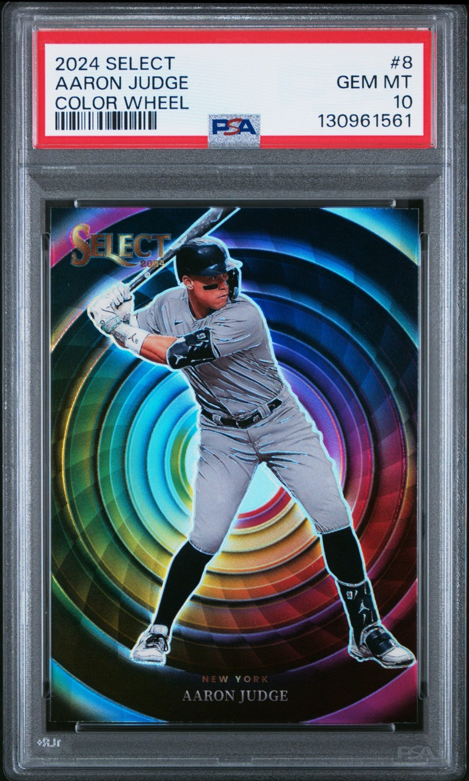 2024 Panini Select - Color Wheel Aaron Judge #8 PSA 10 LOW POP