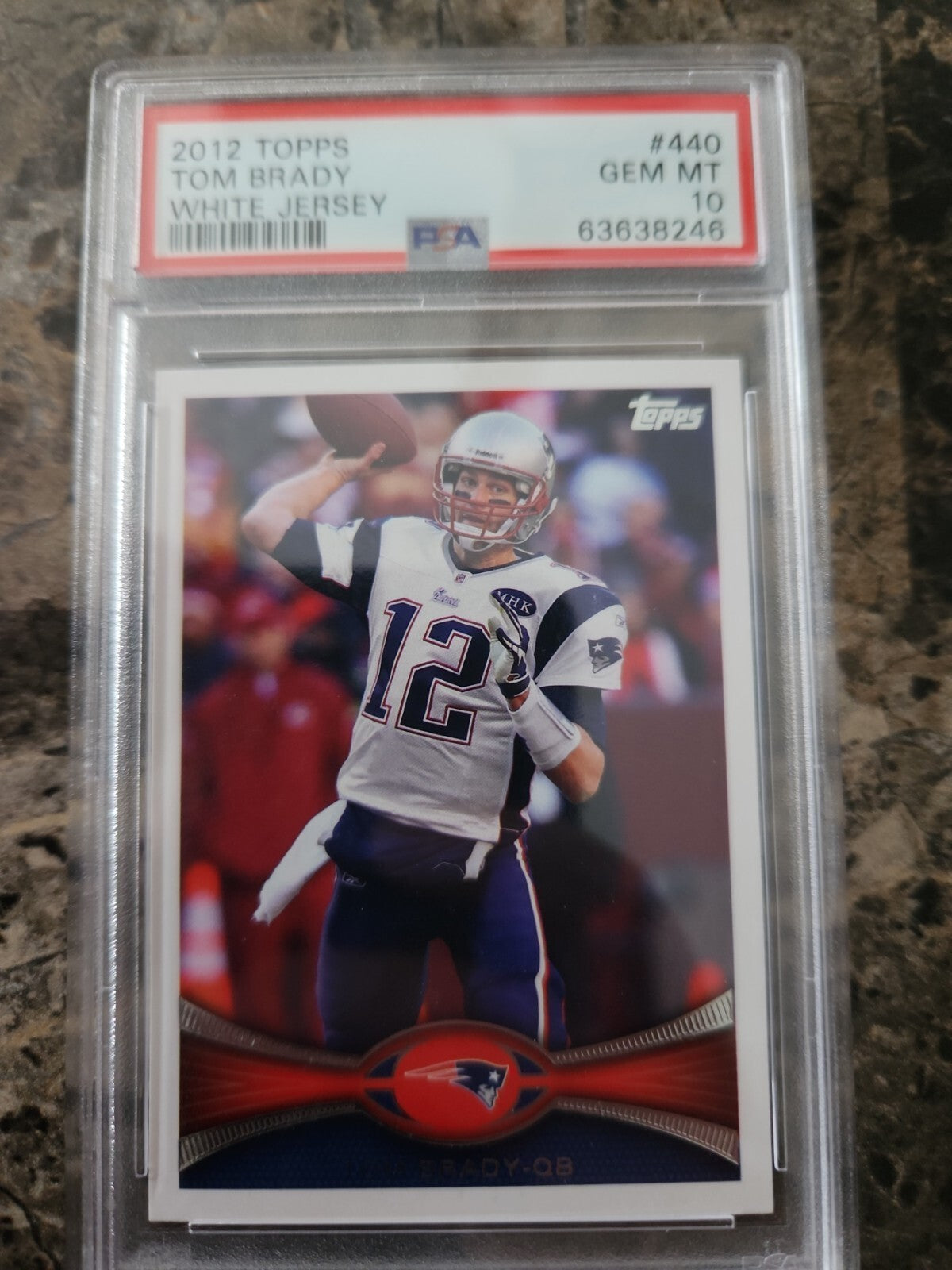 2012 Topps - Tom Brady #440 White Jersey PSA 10