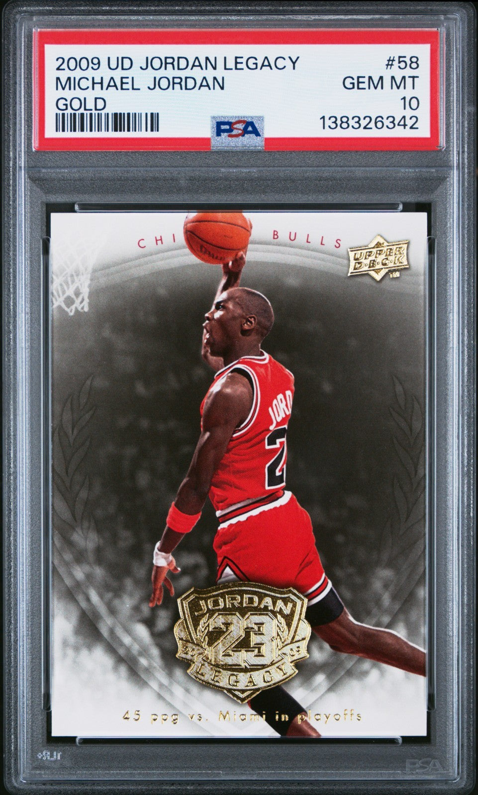 2009-10 Upper Deck Jordan Legacy Gold - Michael Jordan #58 LOW POP!
