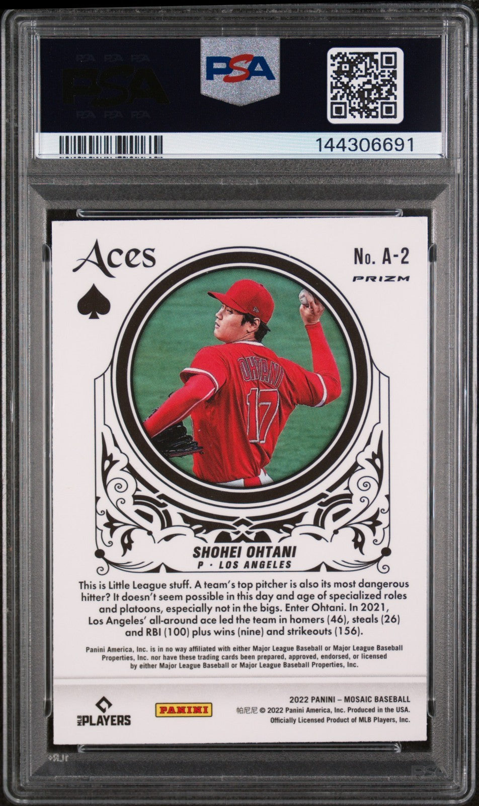 2022 Panini Mosaic - Aces-Green Mosaic Shohei Ohtani #A-2 Low POP!