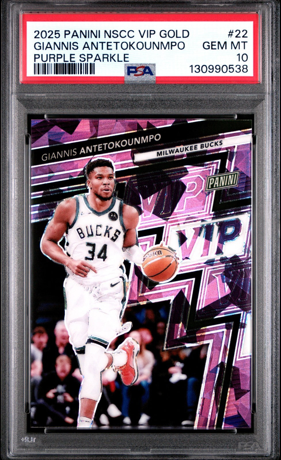2025 Panini NSCC Vip Gold Pack - Giannis Antetokounmpo #22 PSA 10 /50 POP 2!