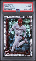 James Wood 2025 Topps RC PSA 10 #181 Diamante Foil Gem Mint Rookie.  NATS