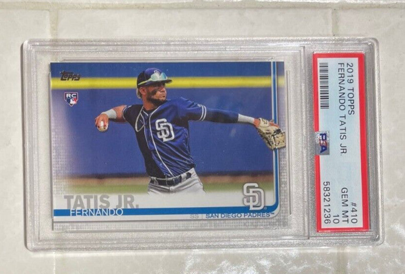 2019 Topps Fernando Tatis Jr. #410 Series 2 PSA 10 Gem Mint Rookie Card
