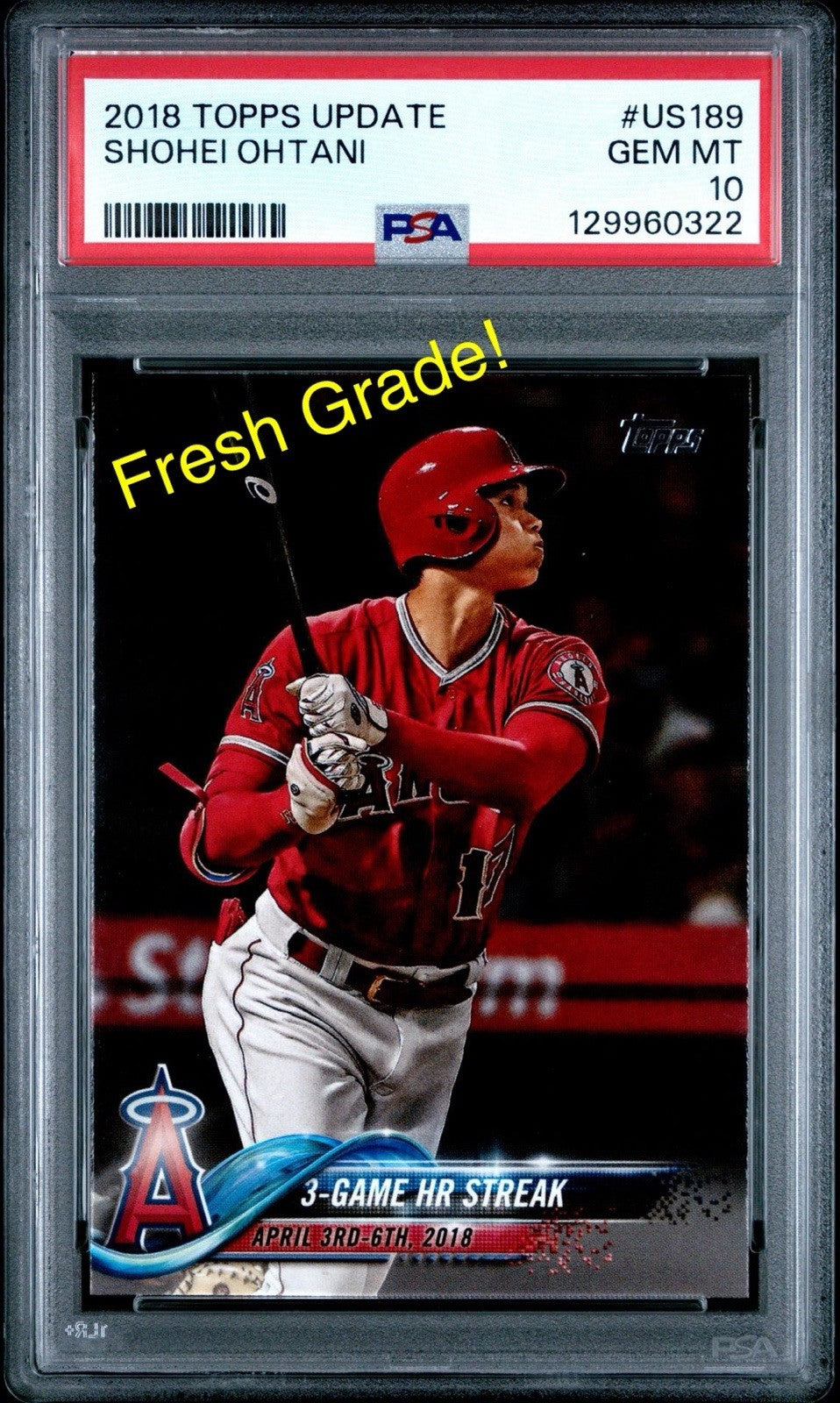 2018 Topps Update Shohei Ohtani Rookie RC #US189 PSA 10 Gem Mint
