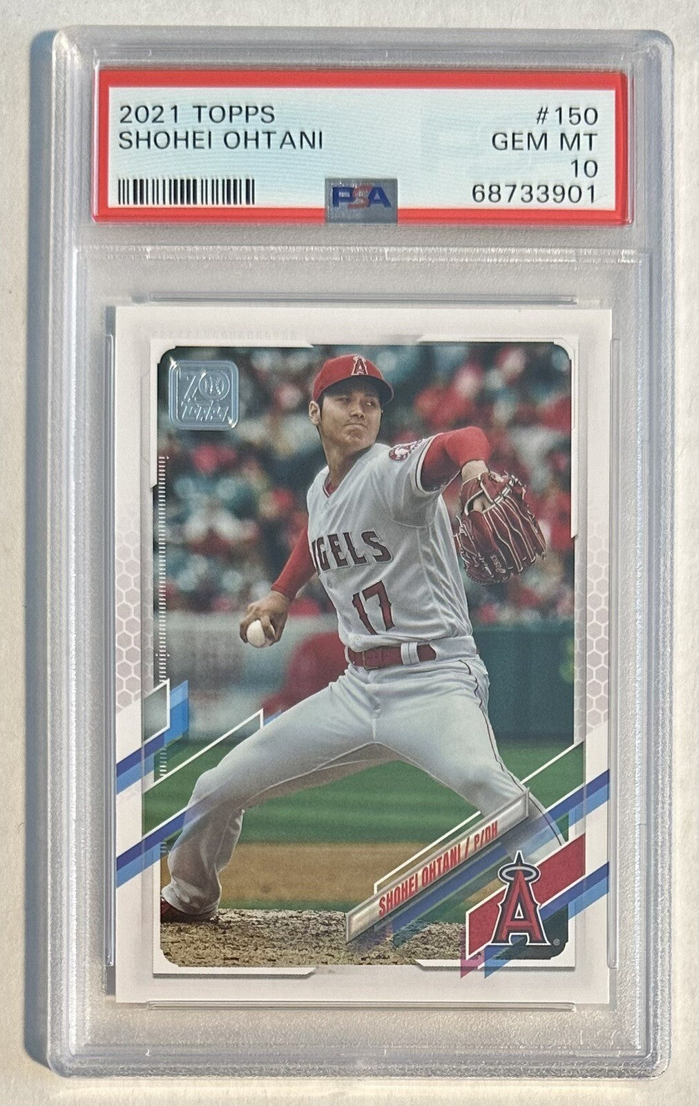 2021 Topps - Shohei Ohtani #150 Pitching, White Jersey PSA 10