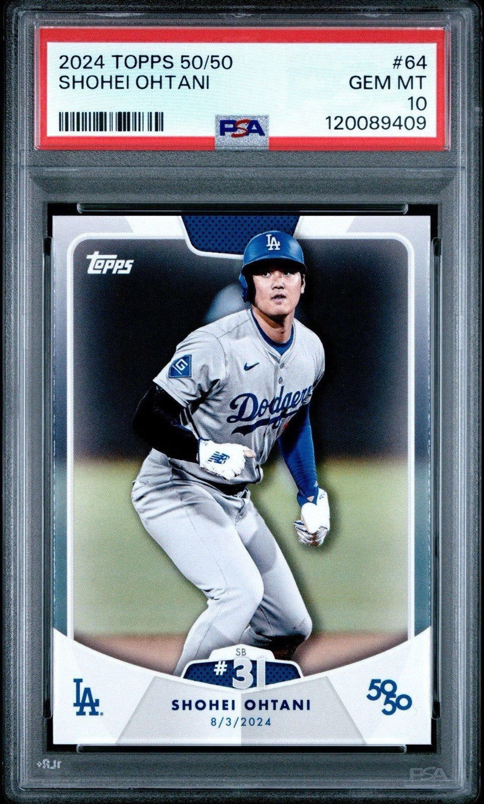 2024 Topps 50/50 Shohei Ohtani- #64- PSA 10