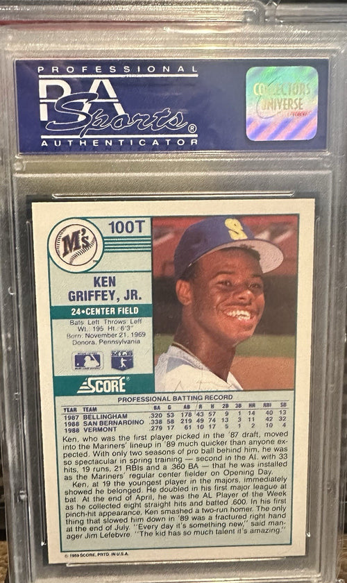 1989 Score Traded #100T Ken Griffey Jr. RC PSA 10 GEM MINT