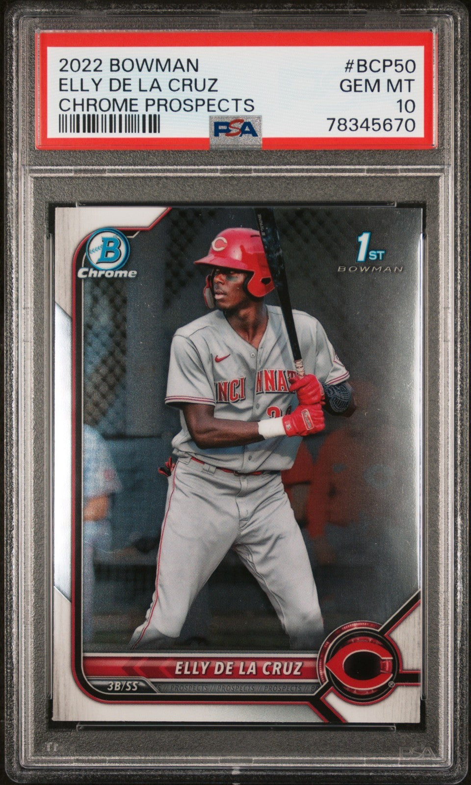 2022 Bowman Chrome Prospects Elly de La Cruz #BCP-50 PSA 10 (RC) Gem Mint