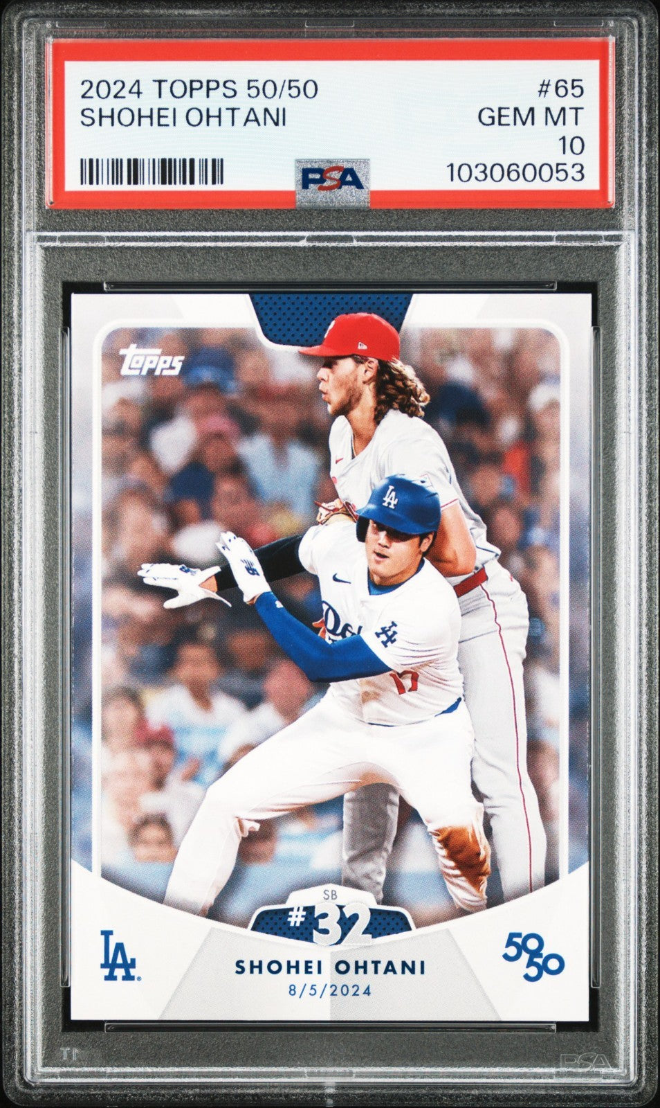 2024 Topps 50/50: Shohei Ohtani - Shohei Ohtani #65 PSA 10