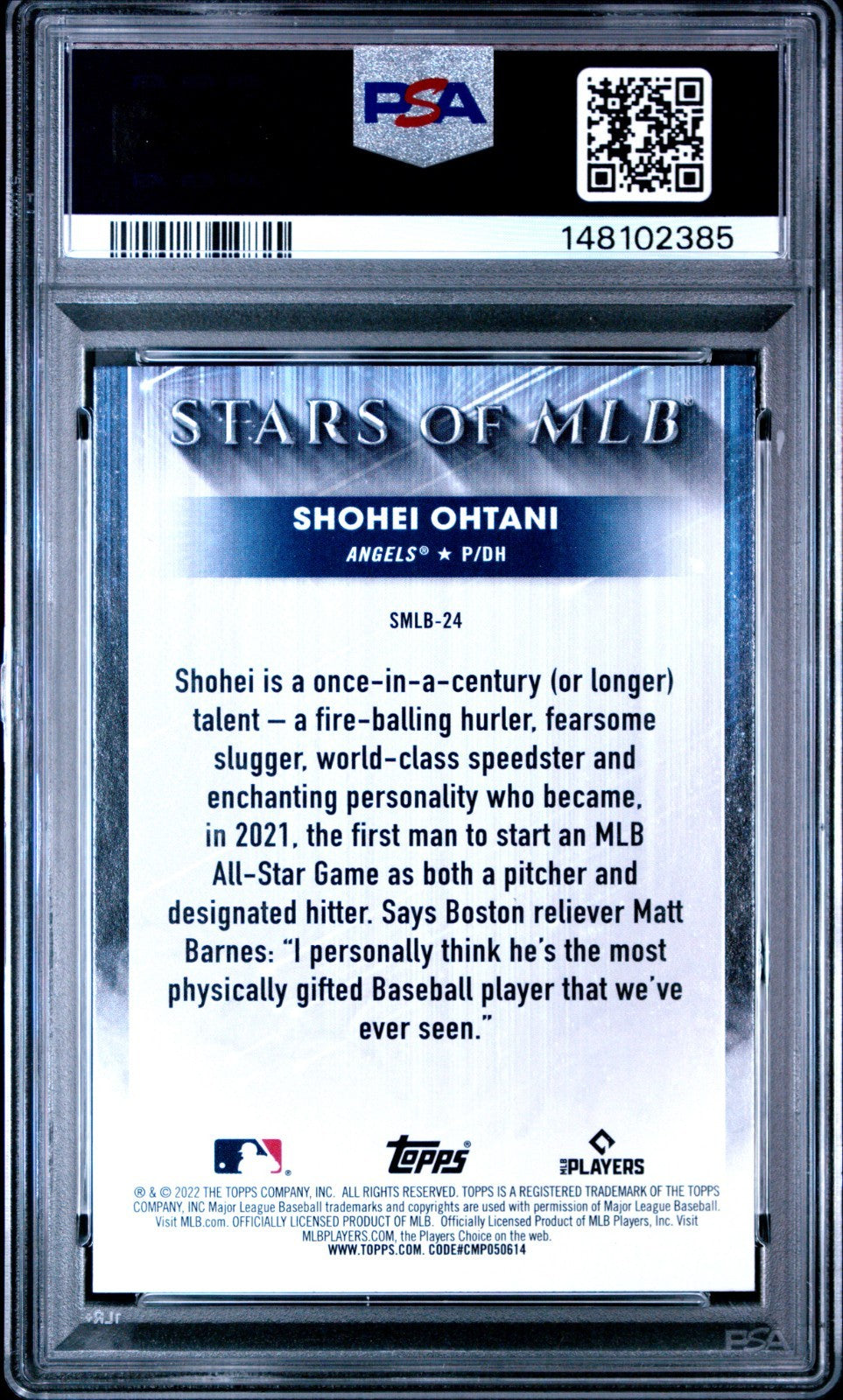 2022 Topps Series 1 - Stars of Mlb Shohei Ohtani #SMLB-24 PSA 9