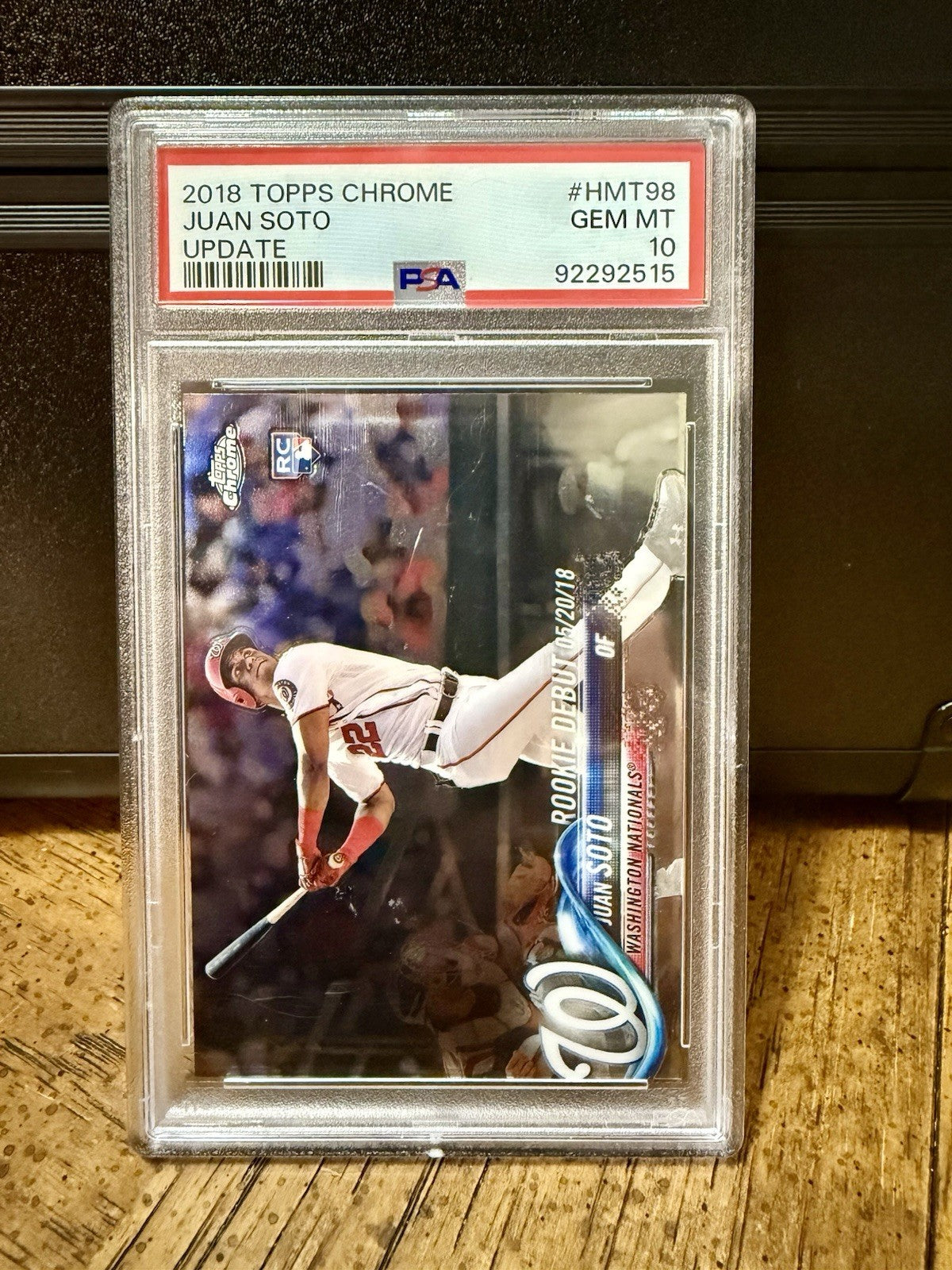 2018 Topps Chrome Update - Rookie Debut Juan Soto #HMT98 (RC) PSA10