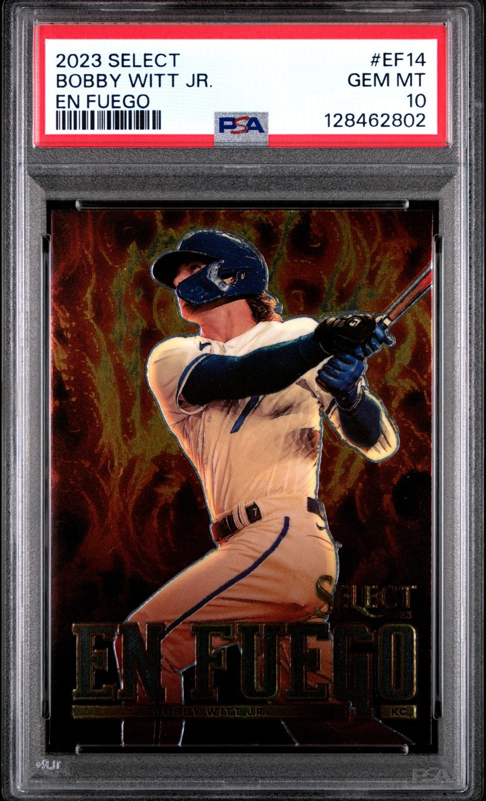 2023 Panini Select - En Fuego Bobby Witt Jr. #EF14 PSA 10 LOW POP!