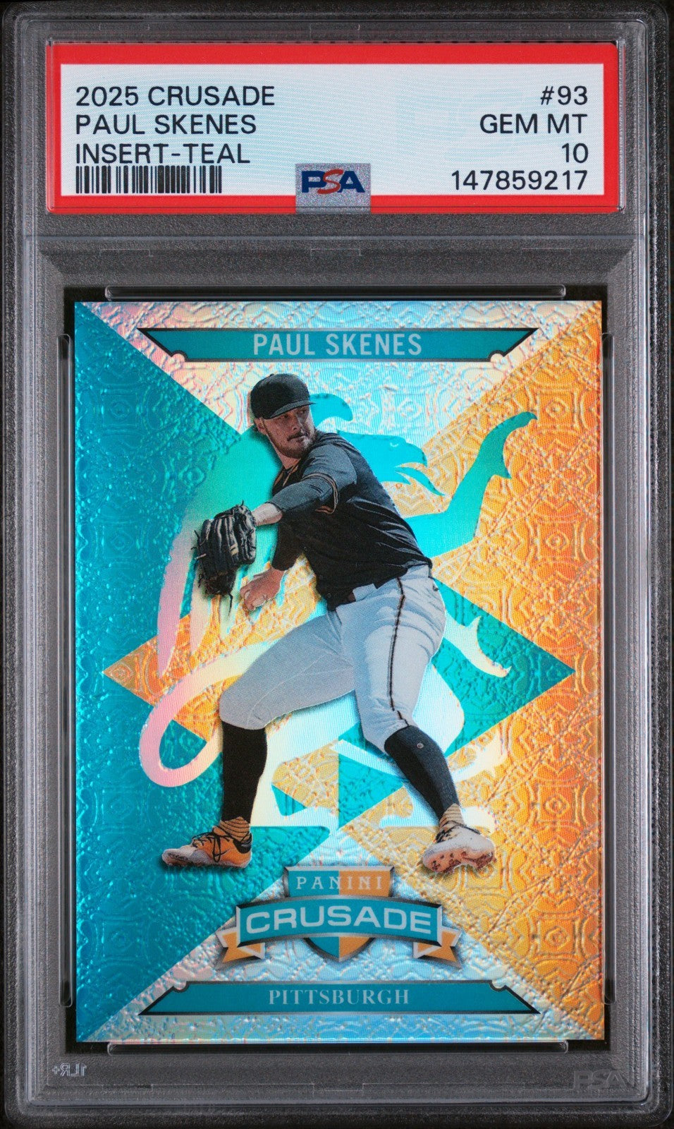2025 Panini Crusade Insert-Teal Paul Skenes #93 PSA 10 POP 2!