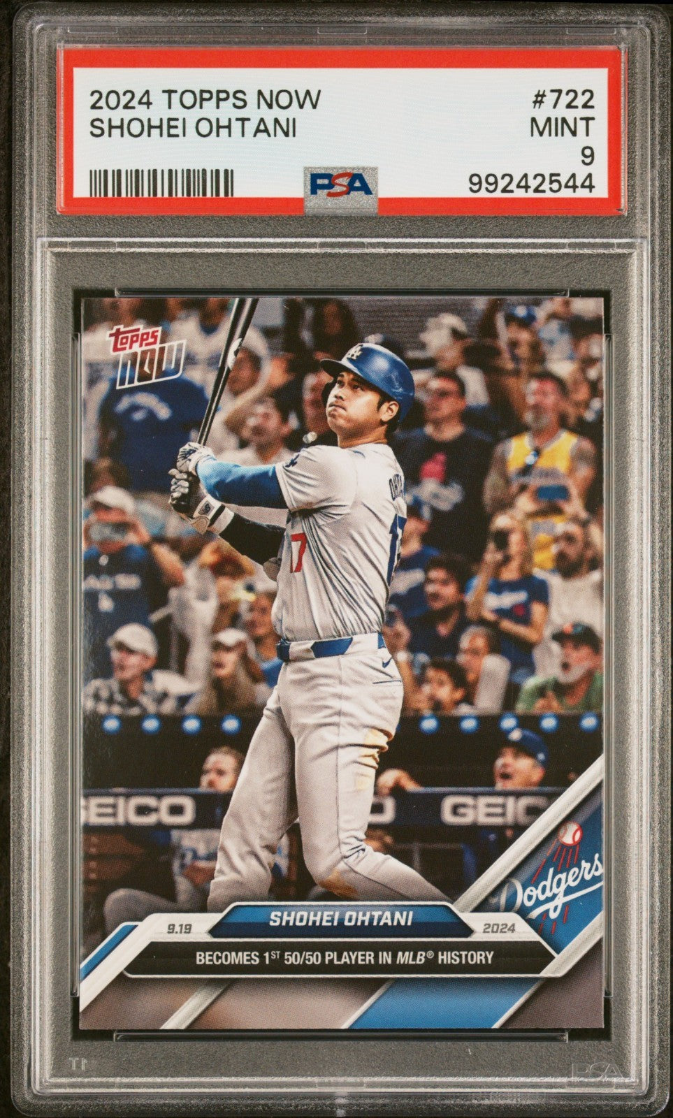 2024 Topps Now - Shohei Ohtani #722 PSA 9