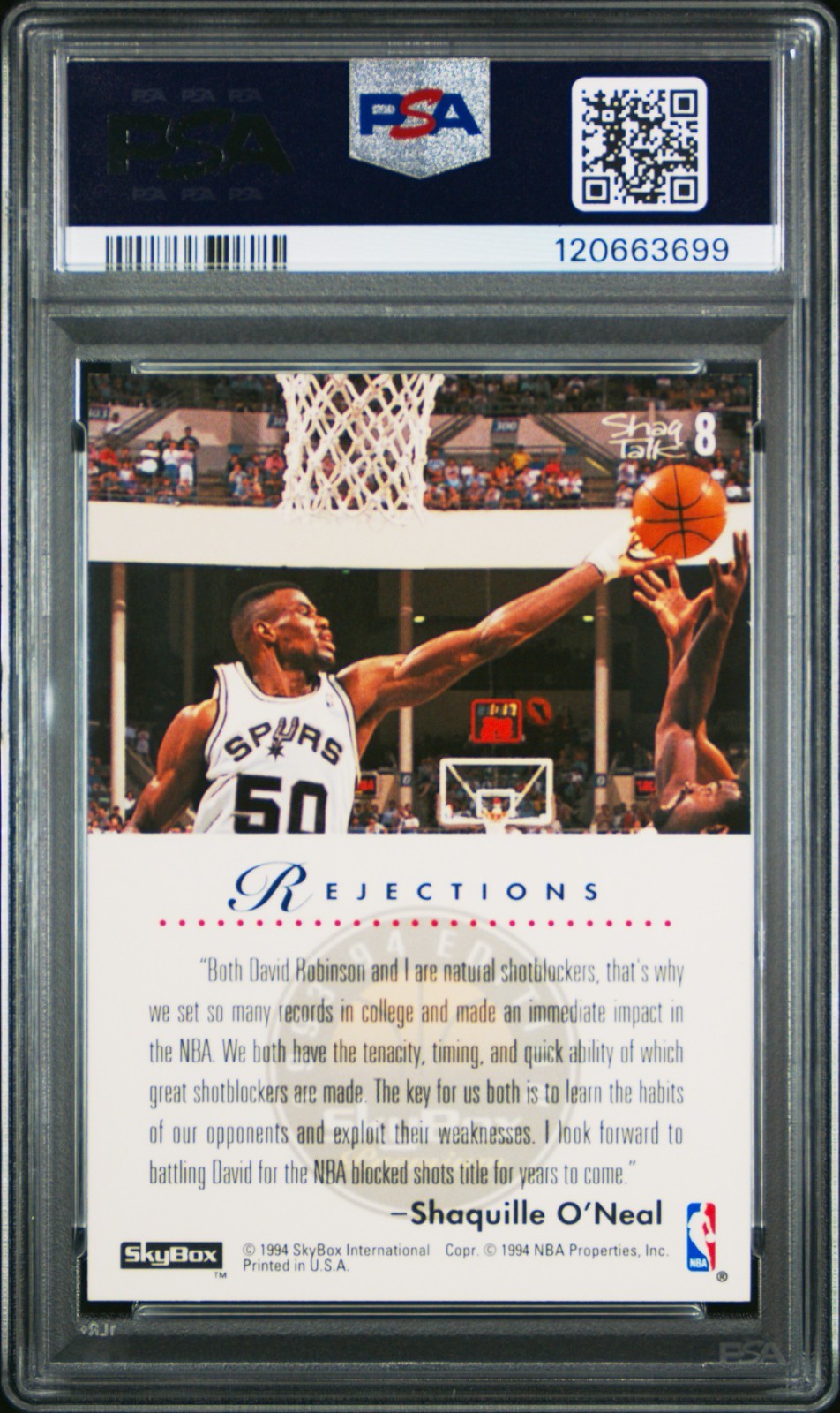 1993-94 Skybox Premium - Shaq Talk Shaquille O'Neal #8 PSA 10 LOW POP!
