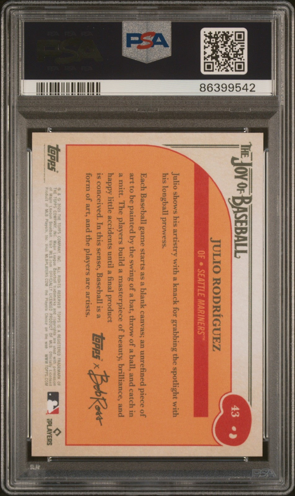 2023 Topps X Bob Ross The Joy of Baseball Hair Variations PSA 10