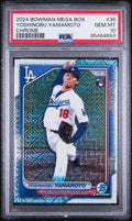 Yoshinobu Yamamoto 2024 Bowman Chrome Mega Box Mojo Refractor #36 PSA 10 Dodgers